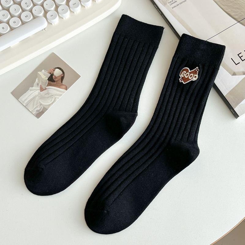 Lettering Crew Socks Product Image