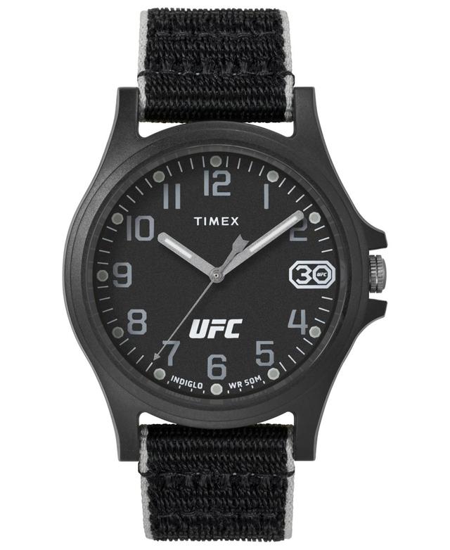 Timex Ufc Mens Apex Analog Black Nylon Watch, 40mm - Black Product Image