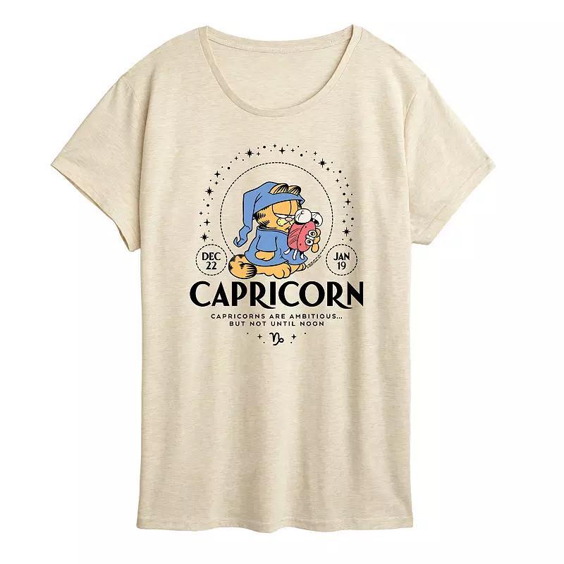 Plus Garfield Capricorn Graphic Tee, Womens Product Image