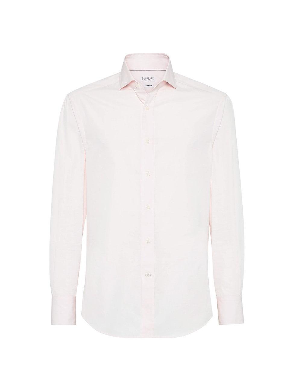 Mens Poplin Slim Fit Shirt with Spread Collar product image