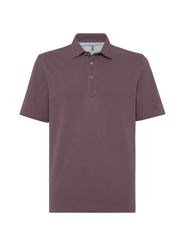 Mens Cotton Pique Collar Polo Shirt Product Image