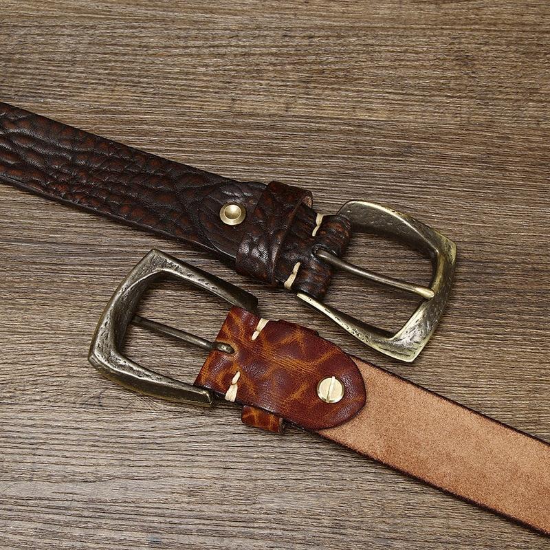 Vintage High-Quality Genuine Leather Belt Product Image