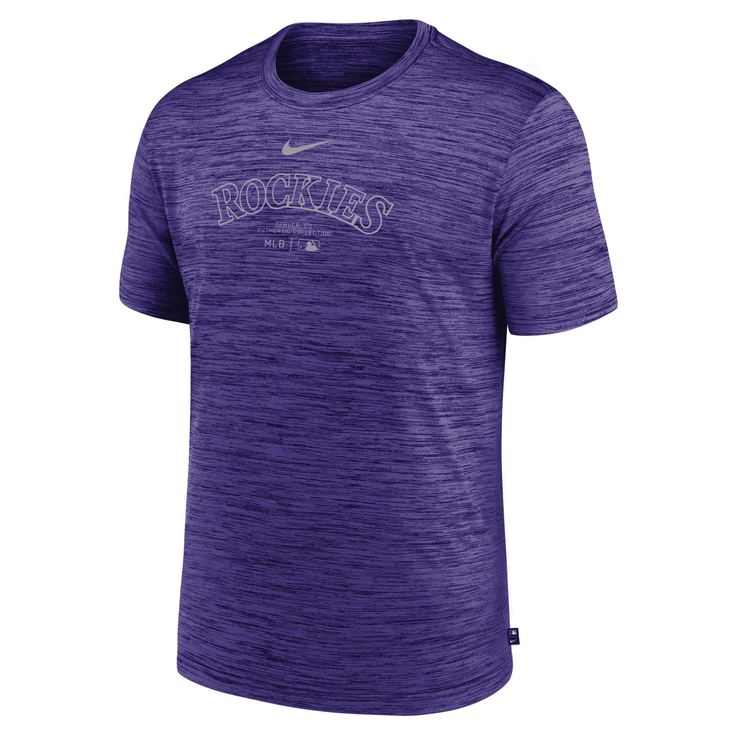 Colorado Rockies Authentic Collection Practice Velocity Nike Men's Dri-FIT MLB T-Shirt Product Image