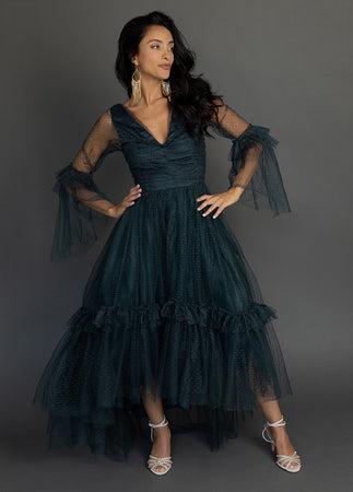 Haisley Impact Dress in Deep Spruce Product Image