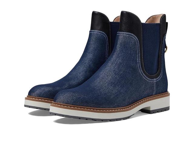 Cole Haan Greenwich Bootie (Blue Denim/Ivory) Women's Boots Product Image