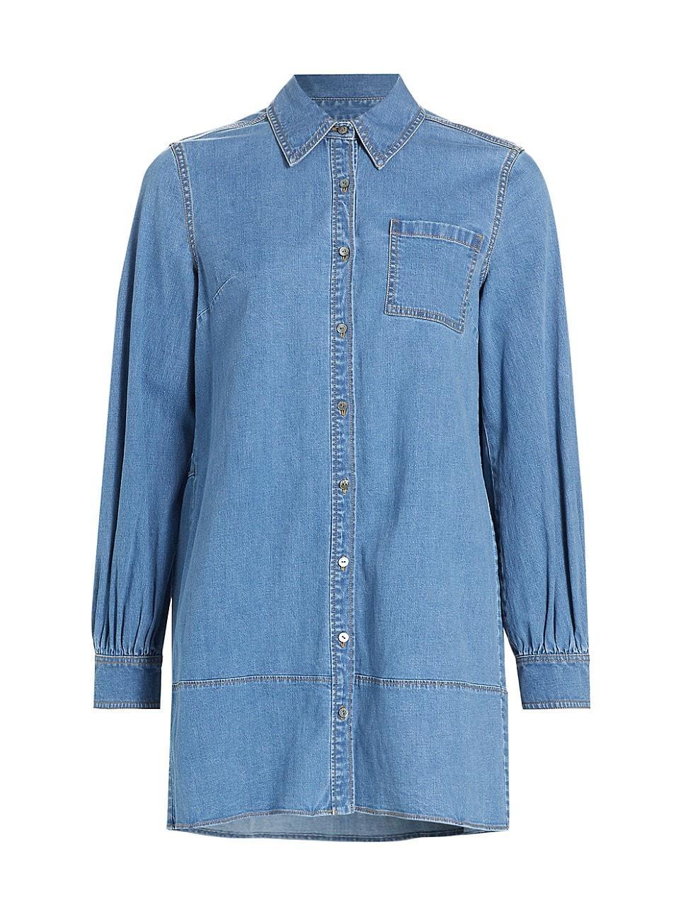 Womens Adette Denim Shirtdress Product Image