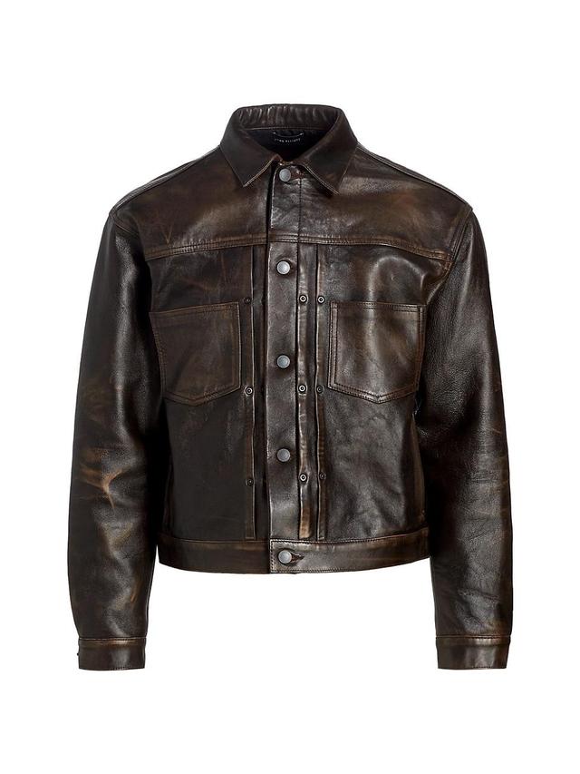 Mens Leather Thumper Jacket Product Image