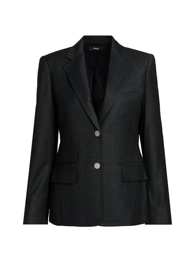 Womens Two-Button Tailored Wool Blazer Product Image