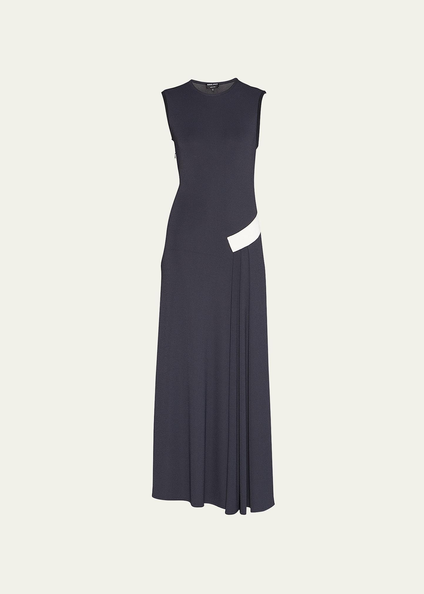 Womens Pleated Hip Maxi Dress Product Image