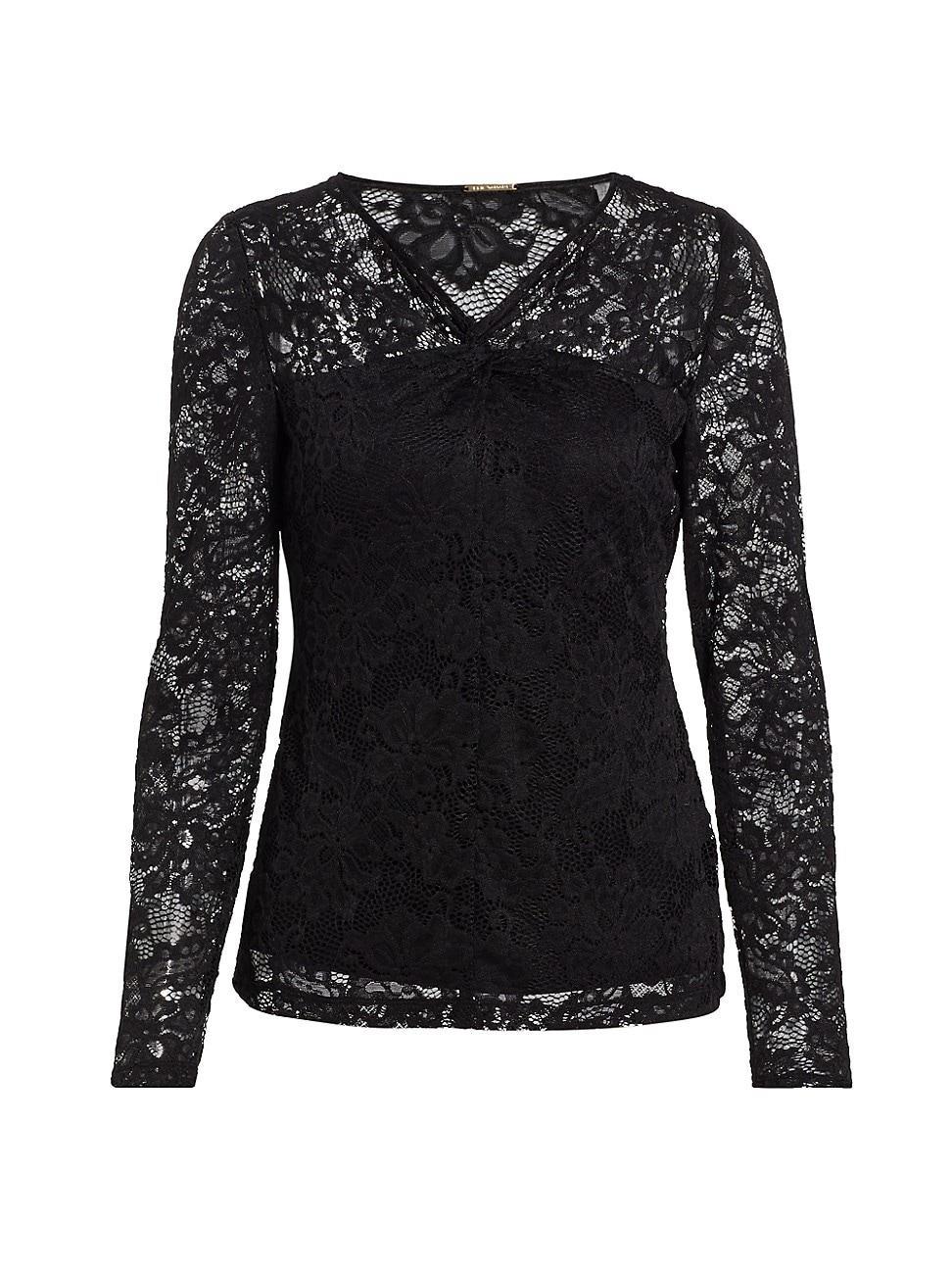 Womens Abbey Vintage Lace Twist Front Top Product Image