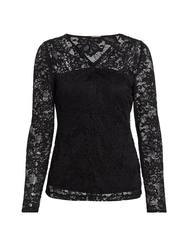 Womens Abbey Vintage Lace Twist Front Top Product Image