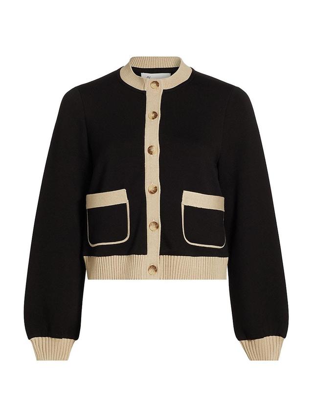 Womens Camila Contrast-Trim Cardigan Product Image