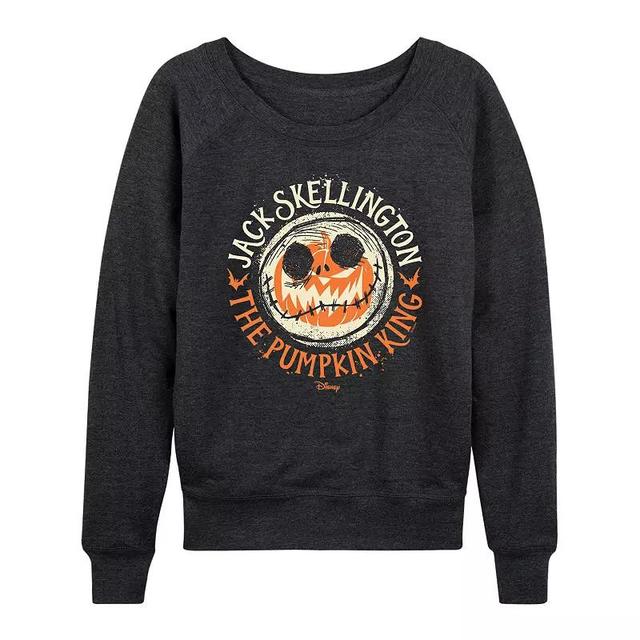 Disneys Nightmare Before Christmas Jack Womens The Pumpkin King Pullover Heather Grey Product Image