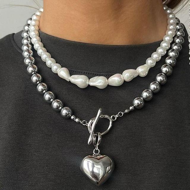 Faux Pearl Beaded Necklace Product Image