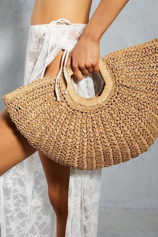 Straw Half Moon Bag Product Image