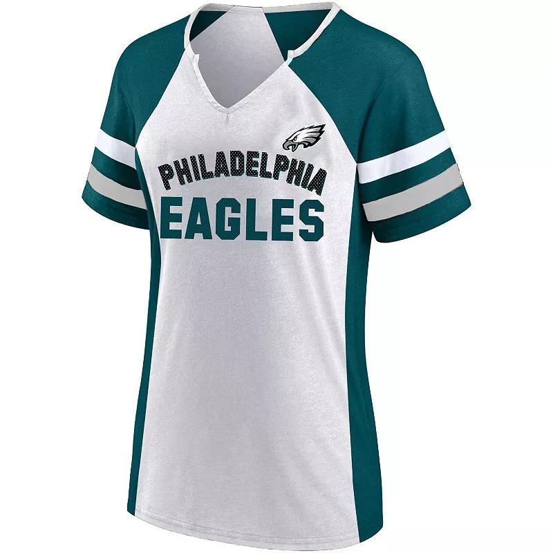 Womens Fanatics Branded /Midnight Green Philadelphia Eagles Plus Size Color Block T-Shirt Product Image