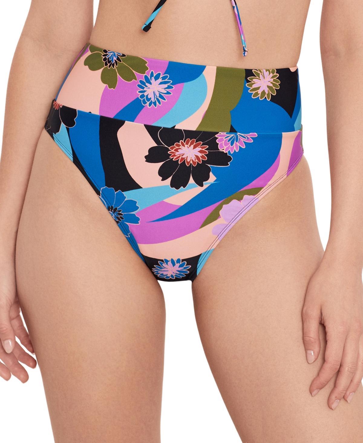 Salt + Cove Womens Blooming Wave High-Waist Bikini Bottoms, Created for Macys Product Image