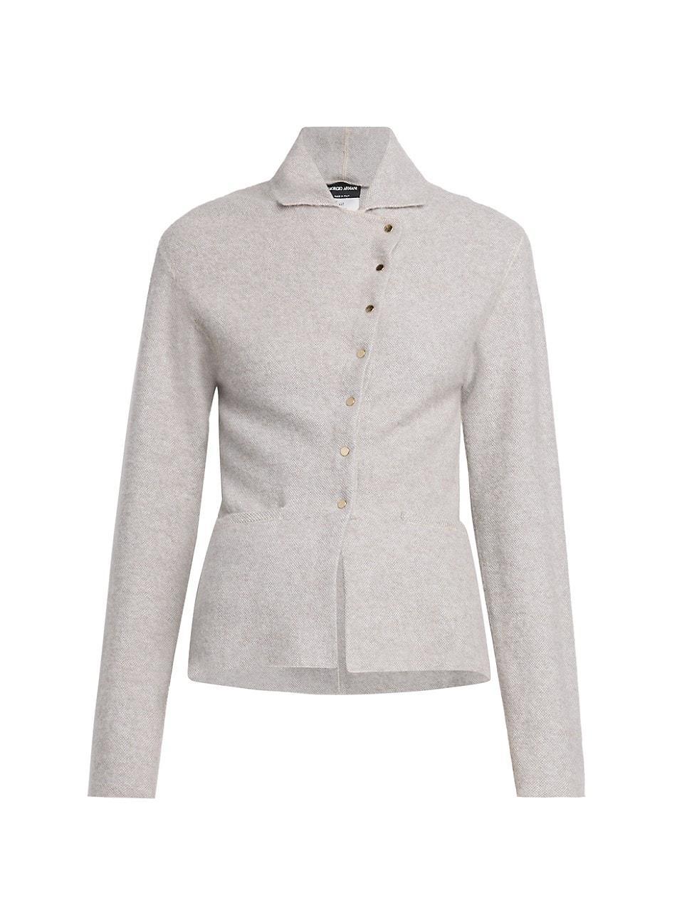 Womens Cashmere-Silk Asymmetric Jacket Product Image