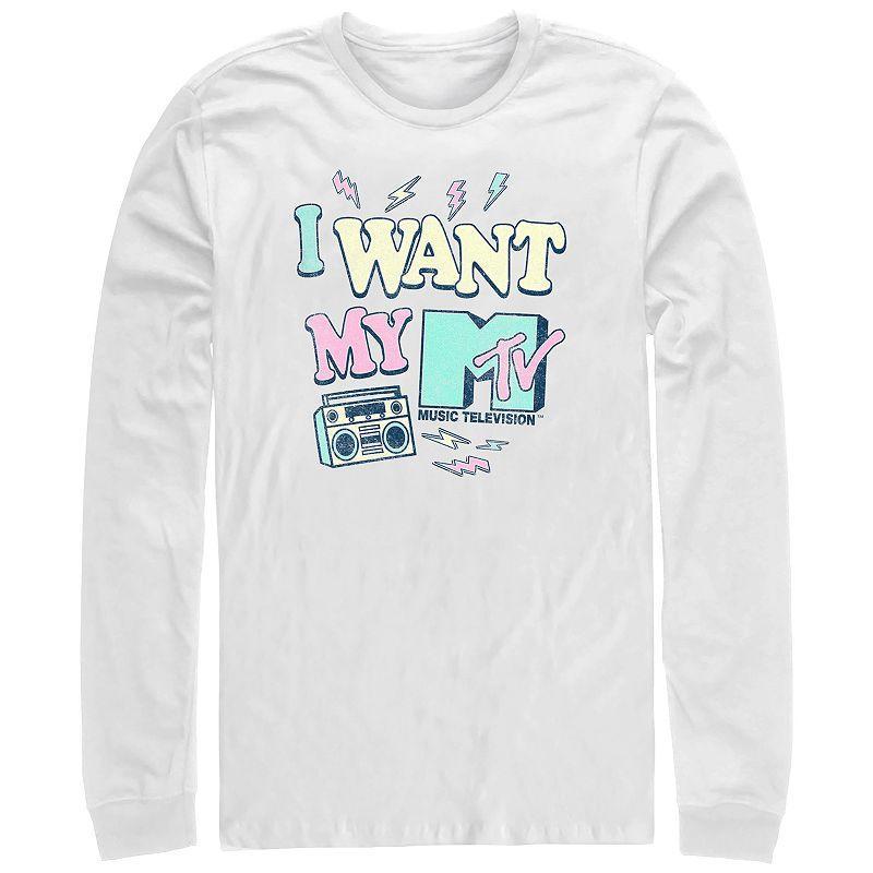 Mens I Want My MTV Graphic Tee White Product Image