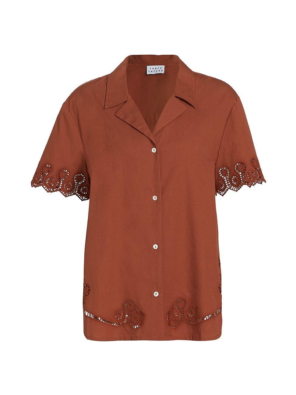 Womens Taytum Cotton Button-Front Top Product Image