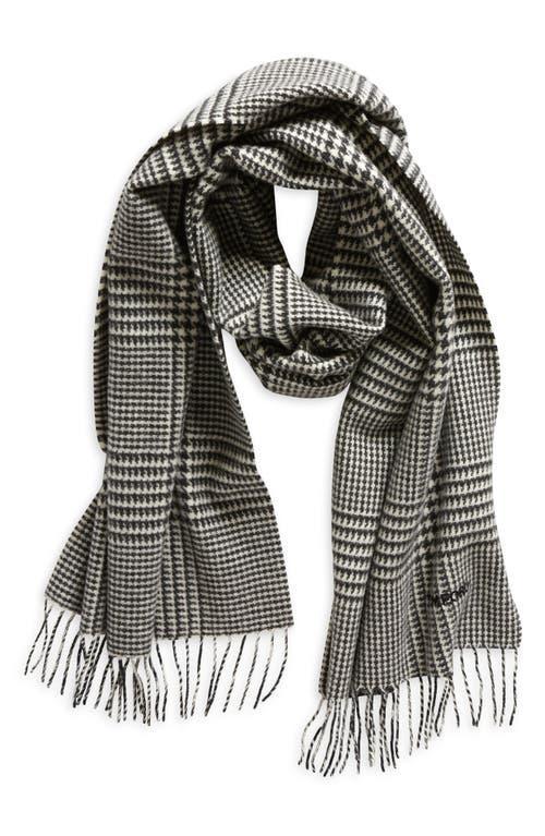 TOM FORD Houndstooth Check Wool, Cashmere & Silk Scarf In Black/white Product Image