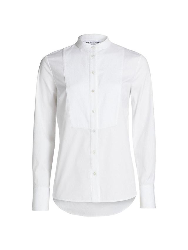 Womens Naya Cotton-Blend Stand-Collar Shirt Product Image