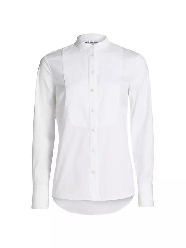 Naya Cotton-Blend Stand-Collar Shirt Product Image