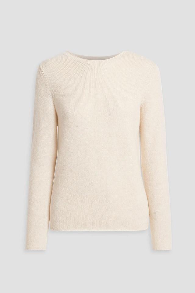 Wool And Cashmere-blend Sweater In Ecru Product Image