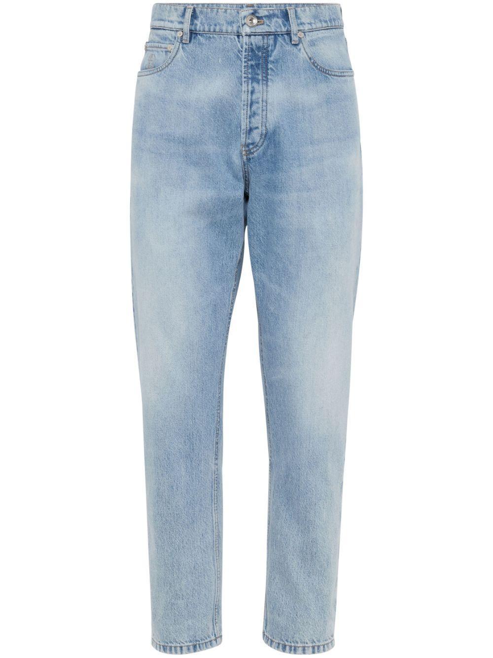 Slim-cut Denim Jeans In Blue Product Image