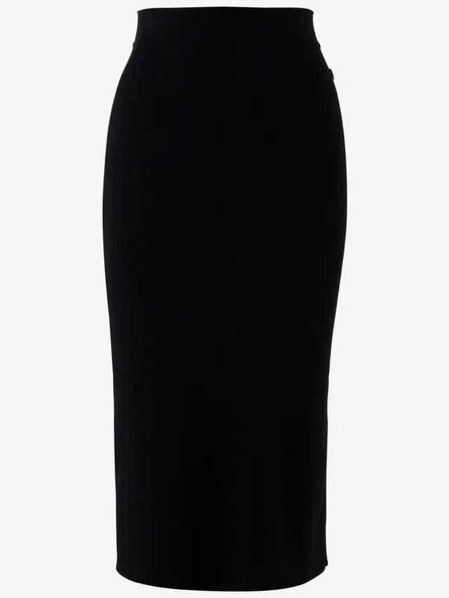 DOLCE & GABBANA Viscose Blend Longuette Skirt In Black Product Image