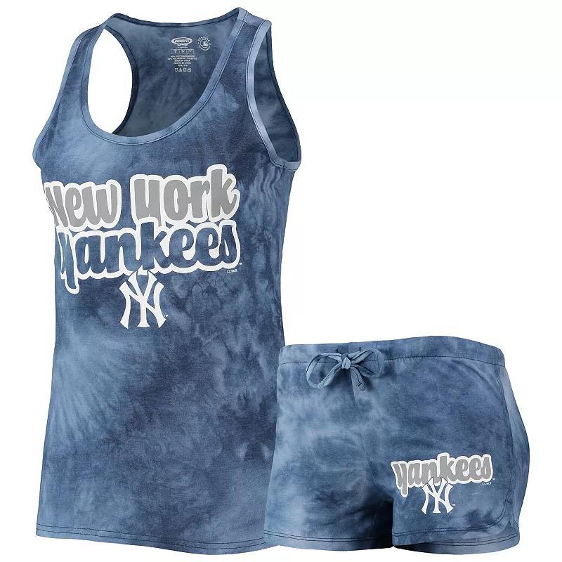 Women's Concepts Sport Navy New York Yankees Billboard Racerback Tank Top & Shorts Set Product Image