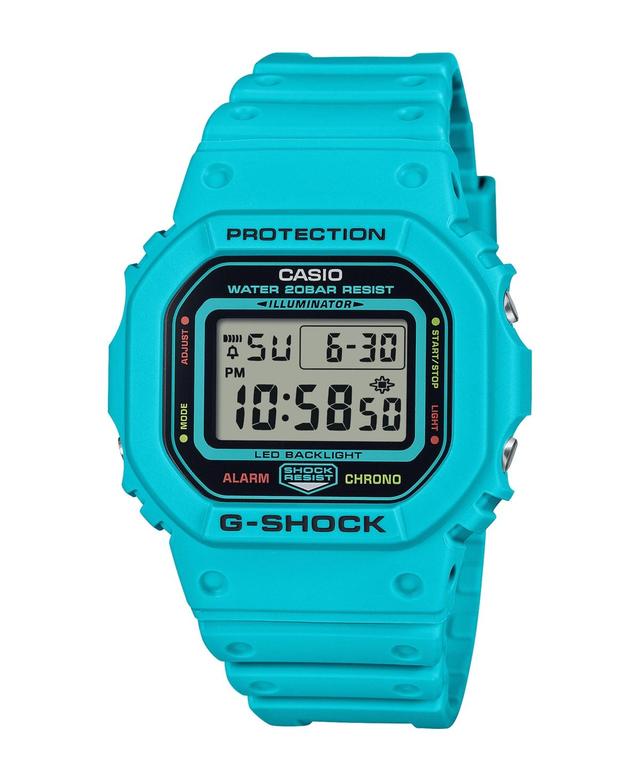 G-Shock Mens Digital Bright Blue Resin Strap Watch Product Image