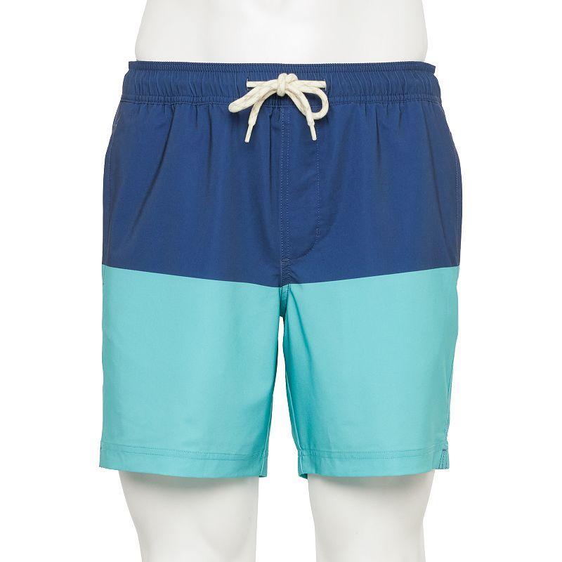 Mens Trinity Coast 7-in. Colorblock Swim Trunks Product Image