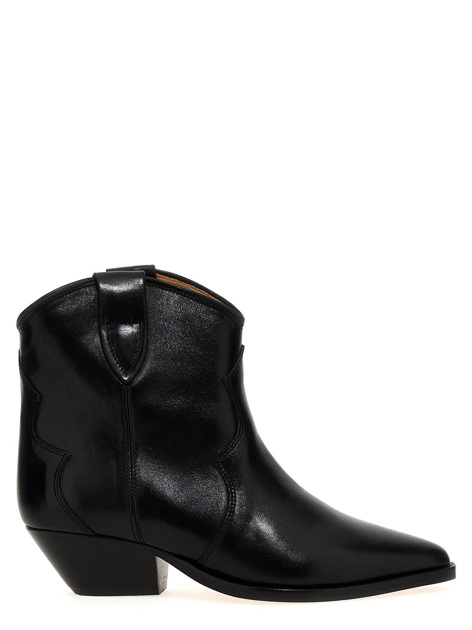 ISABEL MARANT Polished-finish Pointed-toe Boots In Black Product Image