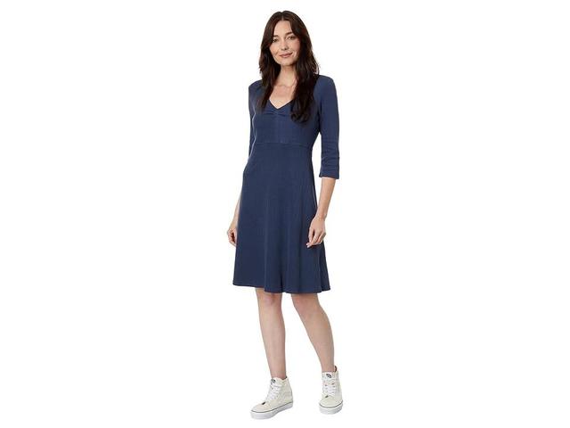 Toad&Co Rosalinda Cable Rib Long Sleeve Dress (True ) Women's Clothing Product Image