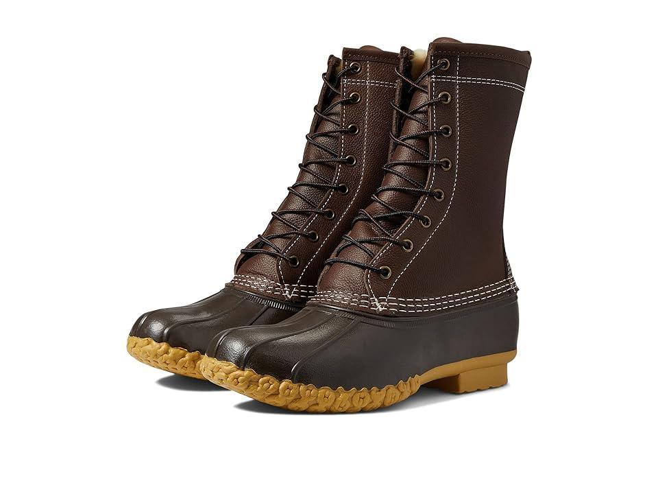 L.L.Bean 10 Shearling Insulated Bean Boot Brown) Women's Boots Product Image