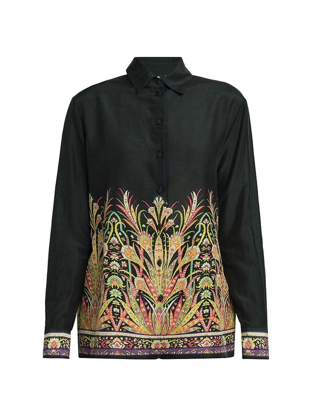 Etro Cotton & Silk Button-Up Shirt Product Image