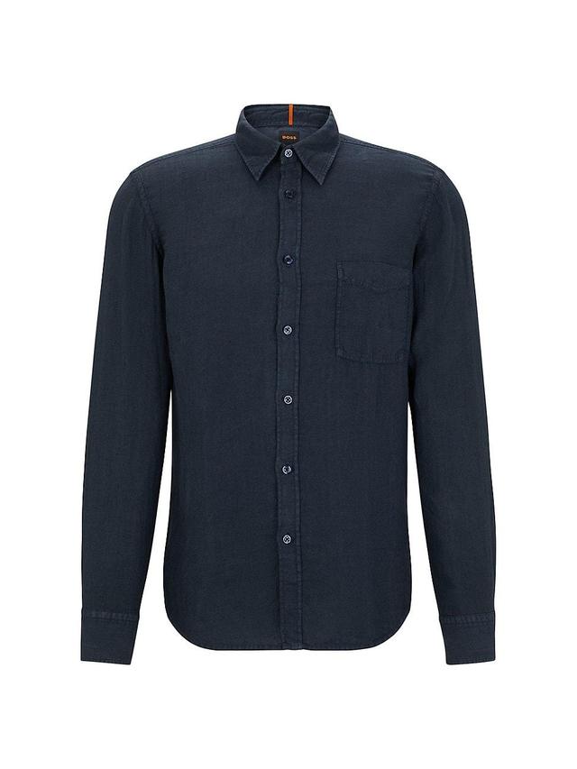 Mens Regular-Fit Shirt in Linen Product Image