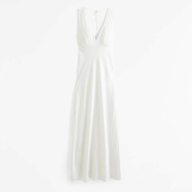 Plunge Cowl Back Maxi Dress Product Image