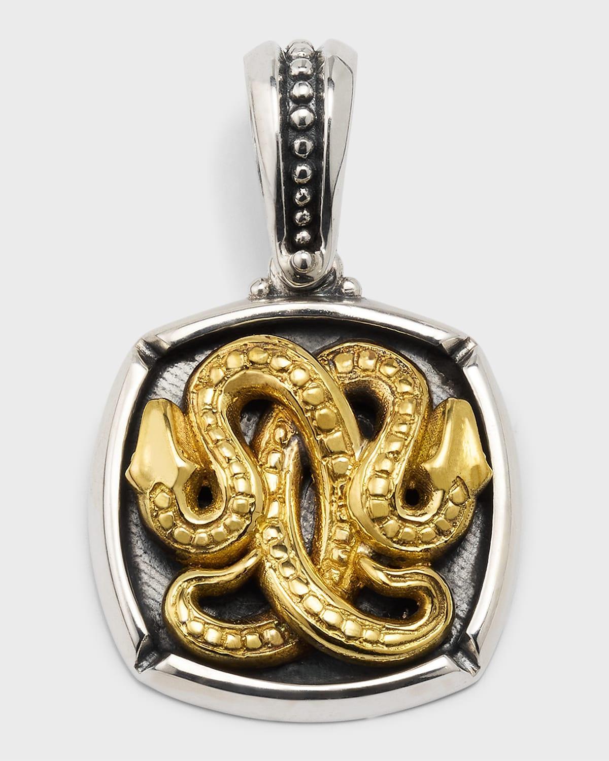 Mens Two-Tone Serpent Pendant Product Image