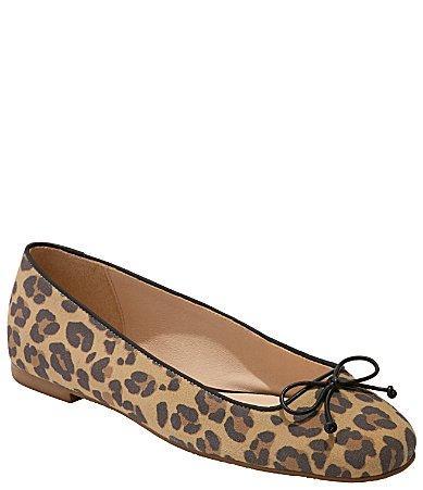 Jack Rogers Kenlyn Ballet Leopard Print Suede Bow Flats Product Image