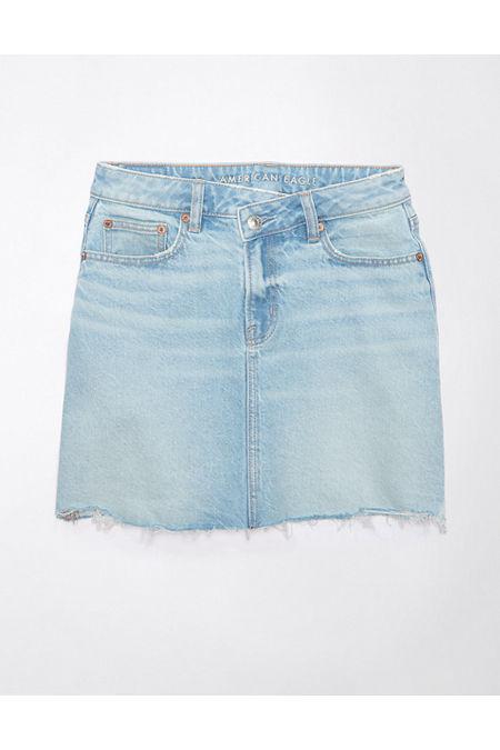 AE Stretch Crossover High-Waisted Perfect Denim Mini Skirt Women's Product Image