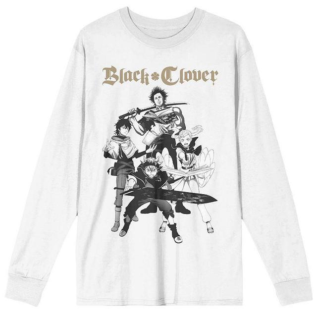 Mens Black Clover Group Graphic Tee White Product Image