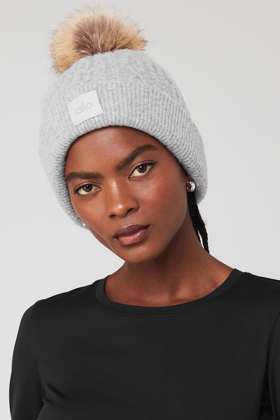 Cable Knit Beanie - Athletic Heather Grey Female Product Image