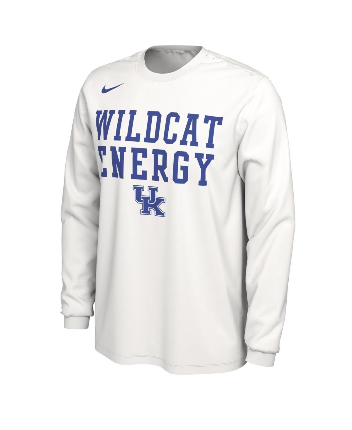 Mens Nike White Kentucky Wildcats 2024 On Court Bench Long Sleeve T-shirt Product Image