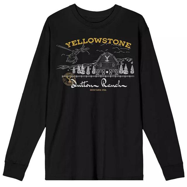 Mens Yellowstone Dutton Ranch Long Sleeve Tee Product Image