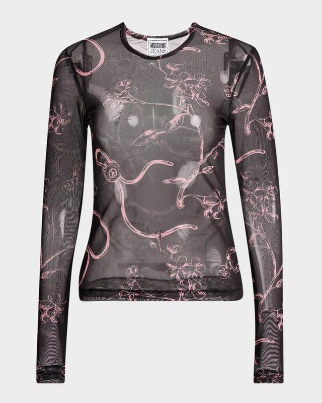 Floral Print Long-Sleeve Top Product Image