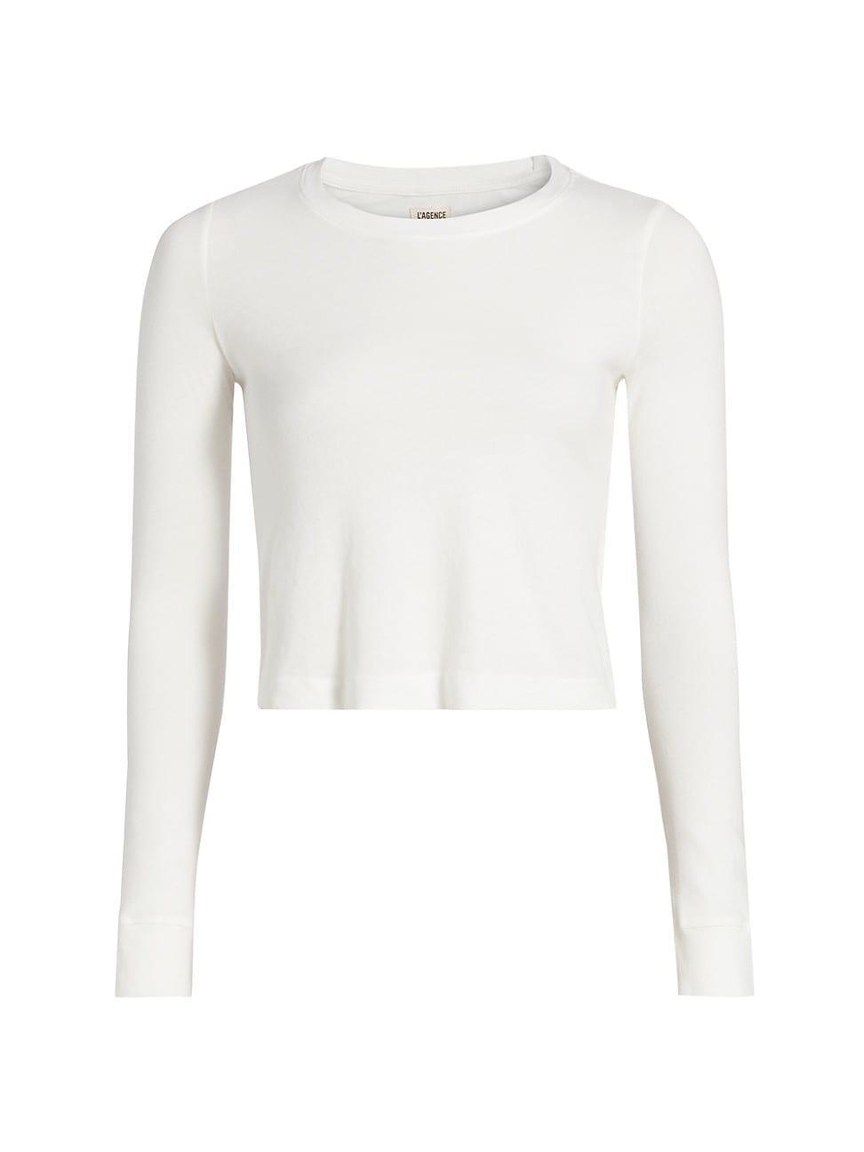 Benny Long-Sleeve Cropped Crewneck Tee product image