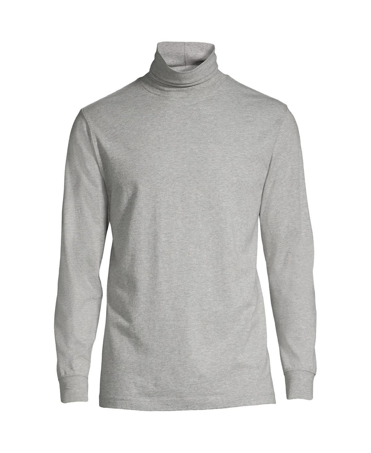 Big & Tall Lands End Super-T Classic-Fit Turtleneck, Mens Radiant Blue Product Image