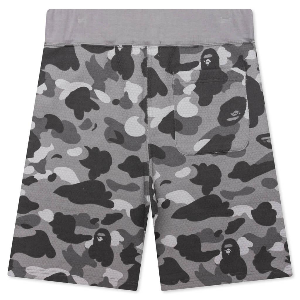 Honeycomb Camo Shark Sweat Shorts - Grey Male Product Image